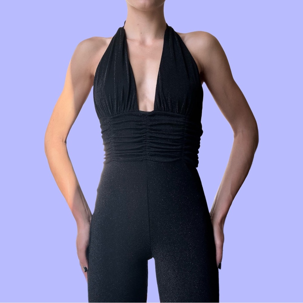 Silence + Noise / Urban Outfitters 
Black Lurex Jumpsuit 🪩